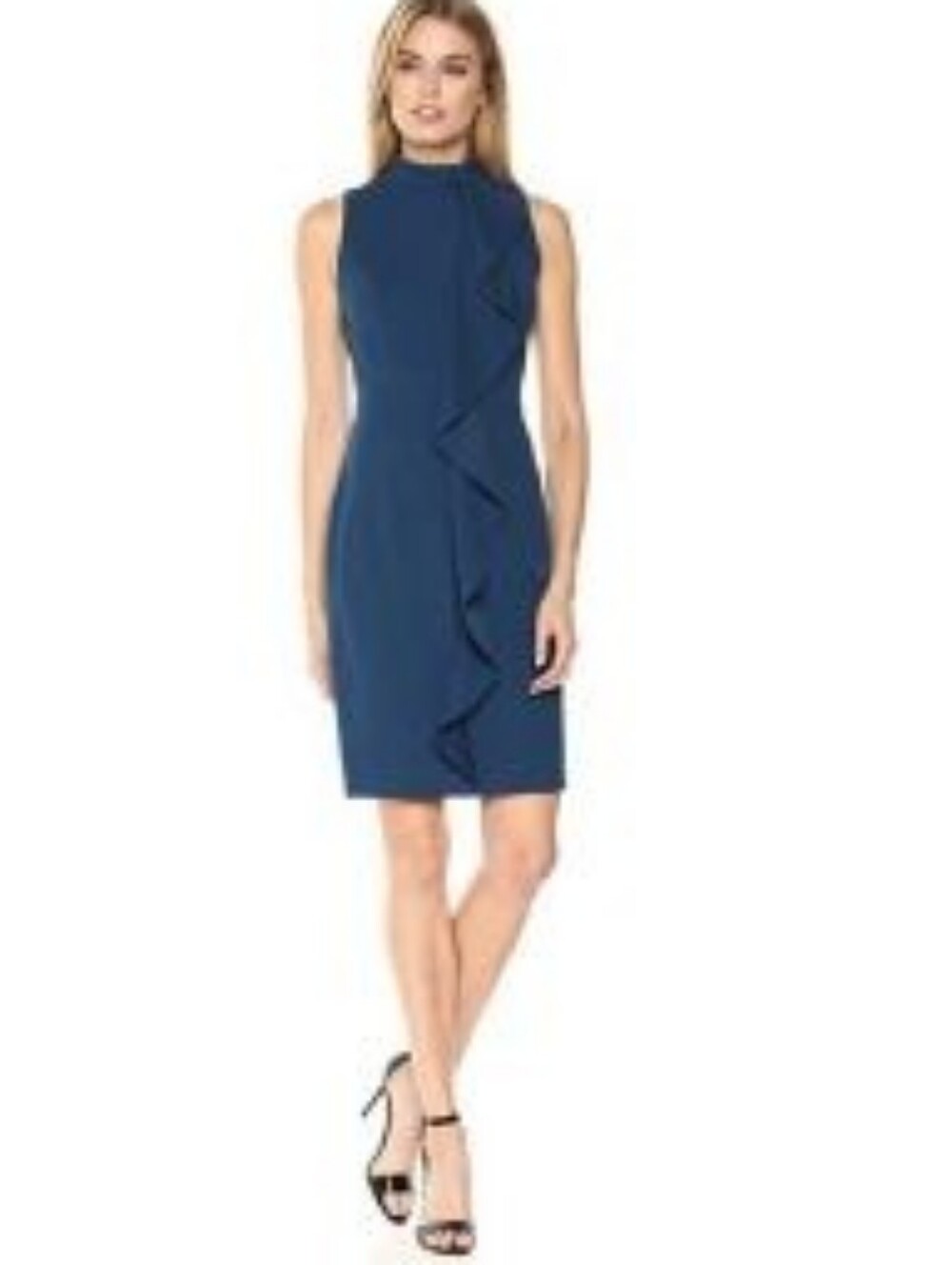 Adrianna Papell Ruffle Dress in Teal Size 14W